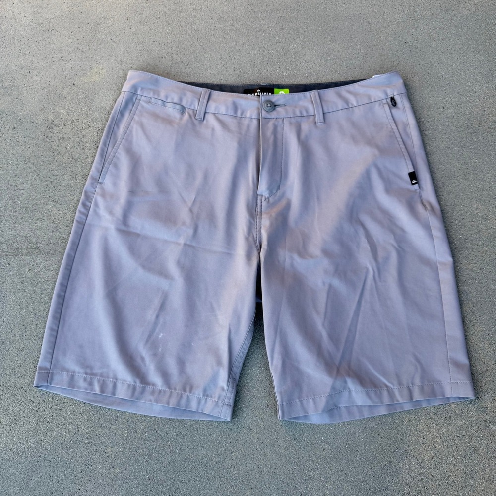 Quiksilver Amphibian Shorts Mens 34 Gray 4-Way Stretch Hybrid